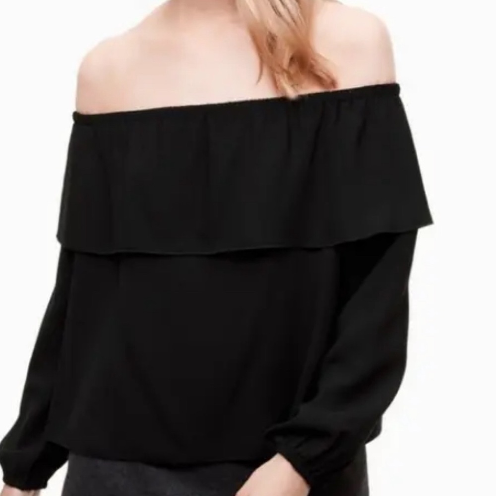 Wilfred black off shoulder top, size: medium